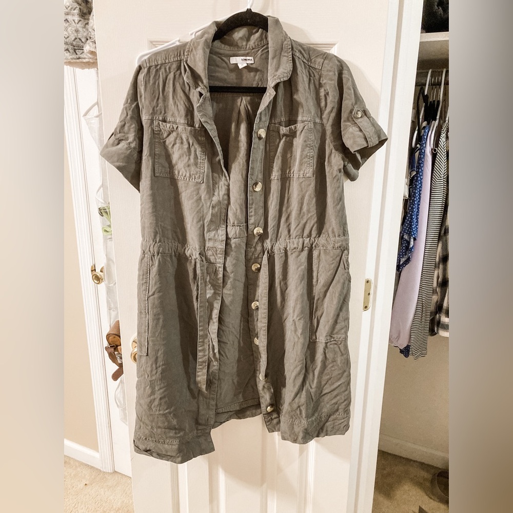 Sonoma olive midi dress